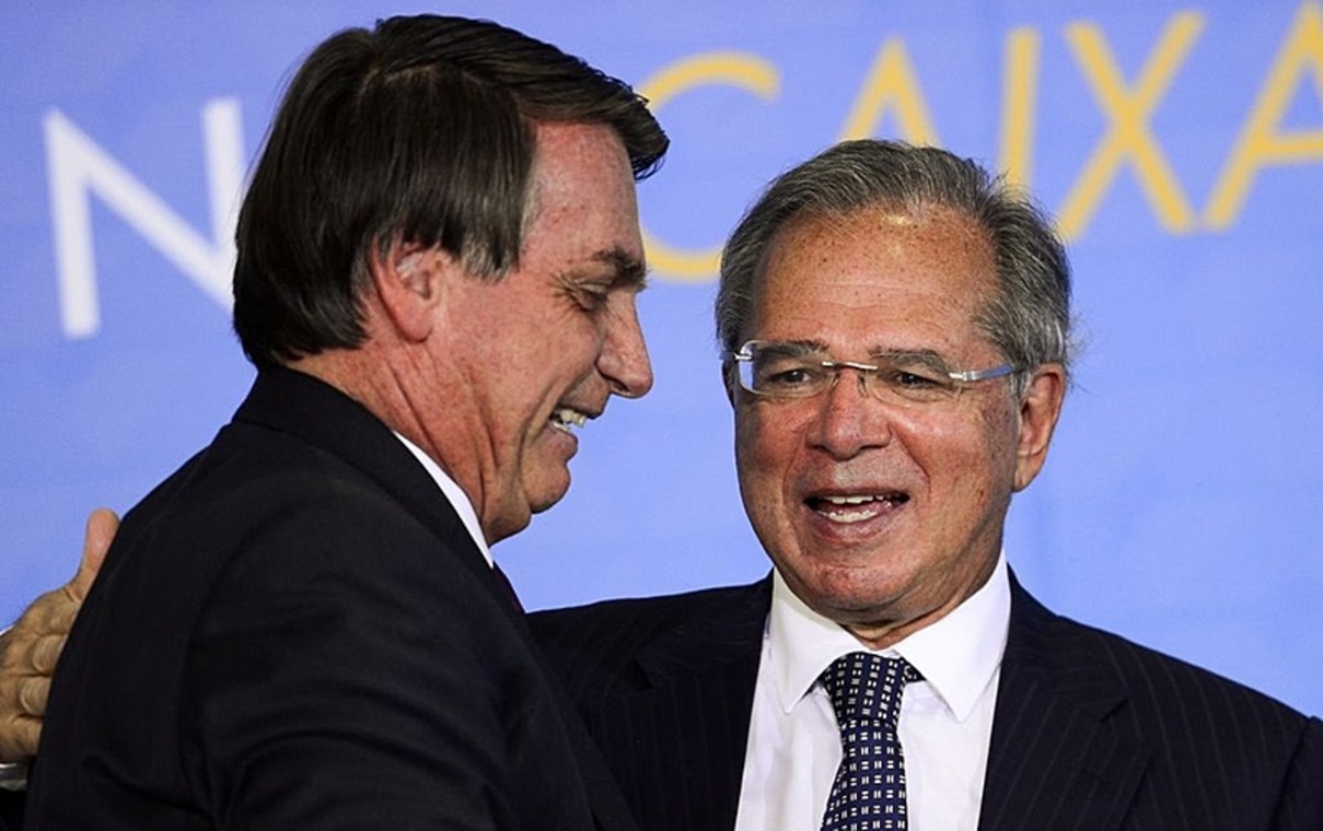 Jair Bolsonaro e Paulo Guedes (Crédito: Marcelo Camargo/Agência Brasil)