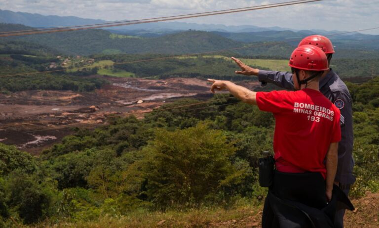 Vista da tragédia de Brumadinho, em janeiro de 2019