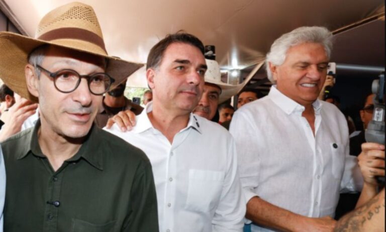 Romeu Zema, Flávio Bolsonaro e Ronaldo Caiado