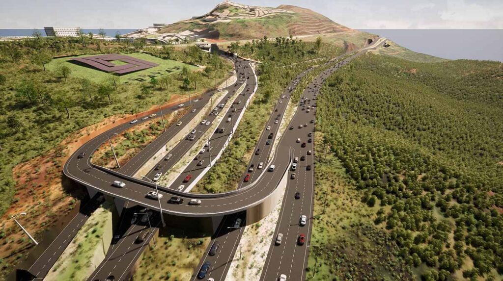 O projeto do Viaduto Ferradura