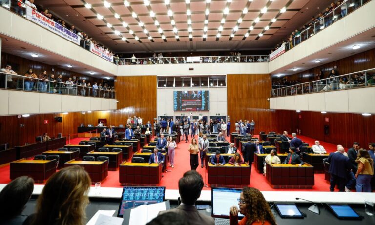 O plenário da Assembleia de Minas