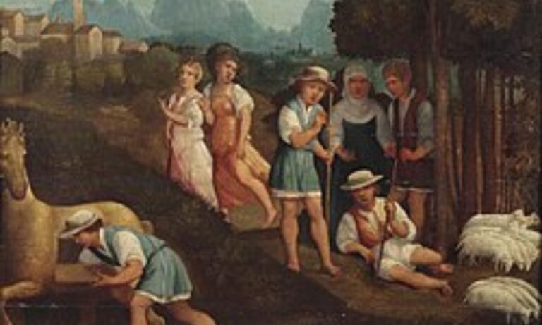 O Anel de Giges, por anônimo da Escola de Ferrara