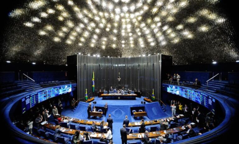 O plenário do Senado Federal.