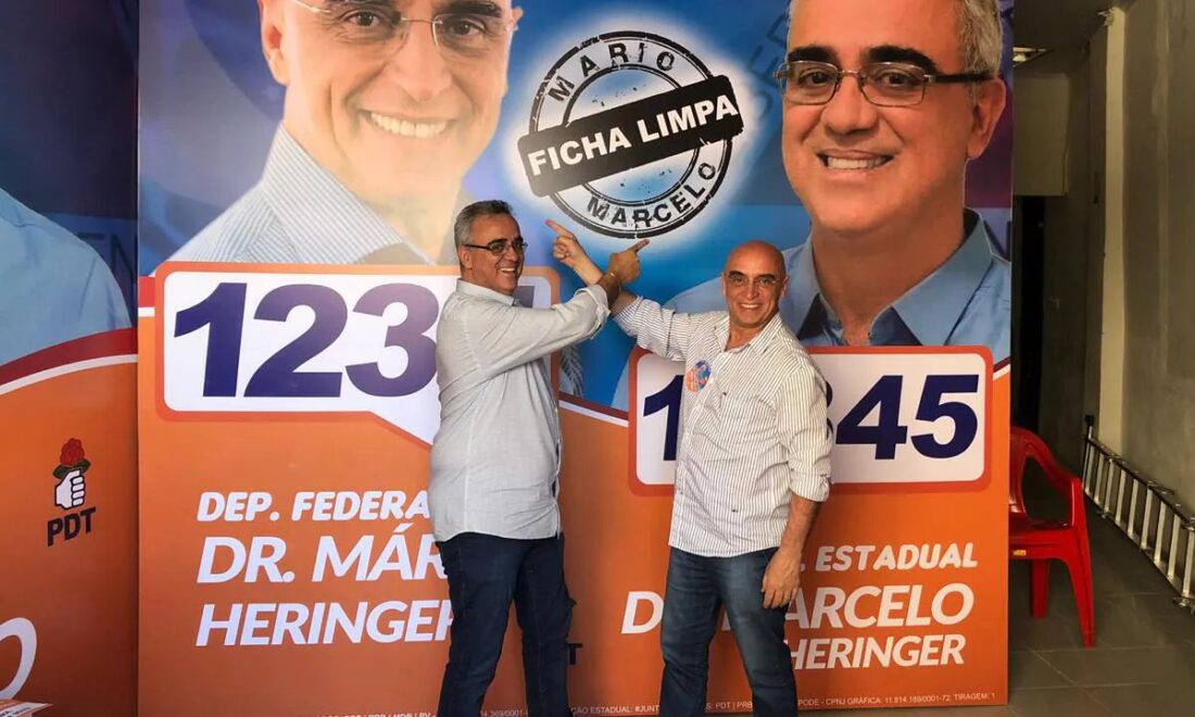 Marcelo e Mário Heringer posam para foto