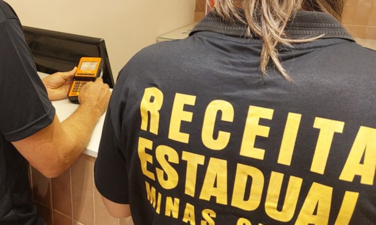Auditora da Receita Estadual durante atividade funcional