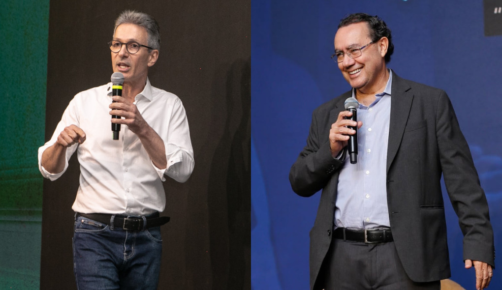 O ex-governador de Minas Gerais Romeu Zema (Novo) e o escritor Augusto Cury (Avante), candidatos à Presidência