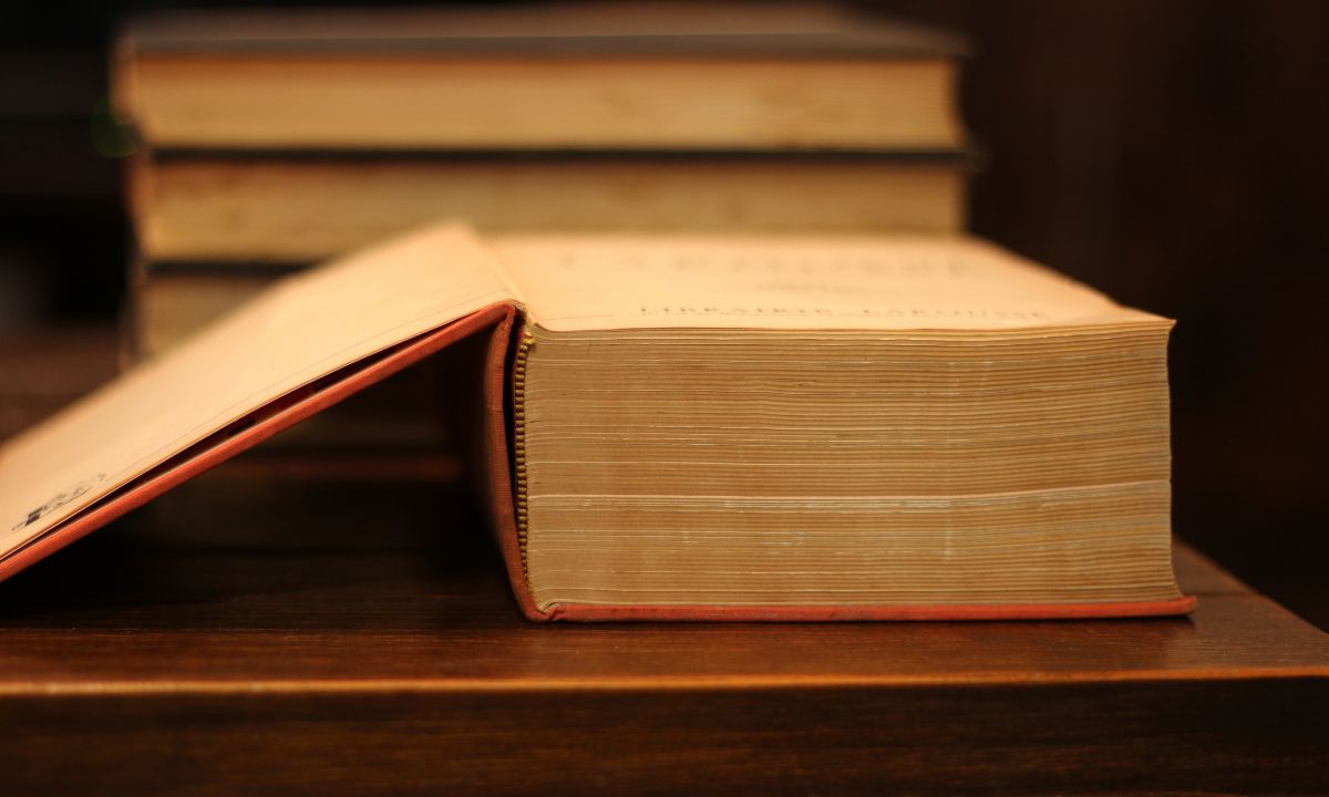 Foto mostra livro aberto