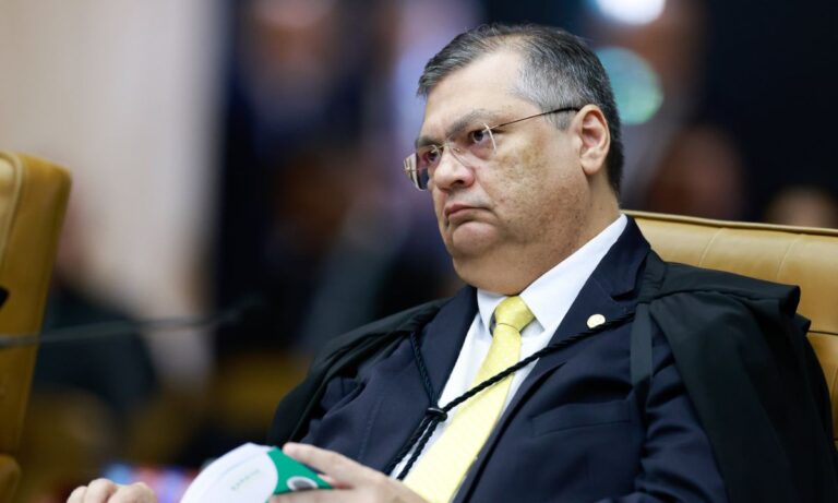 Flávio Dino no STF, de perfil e toga