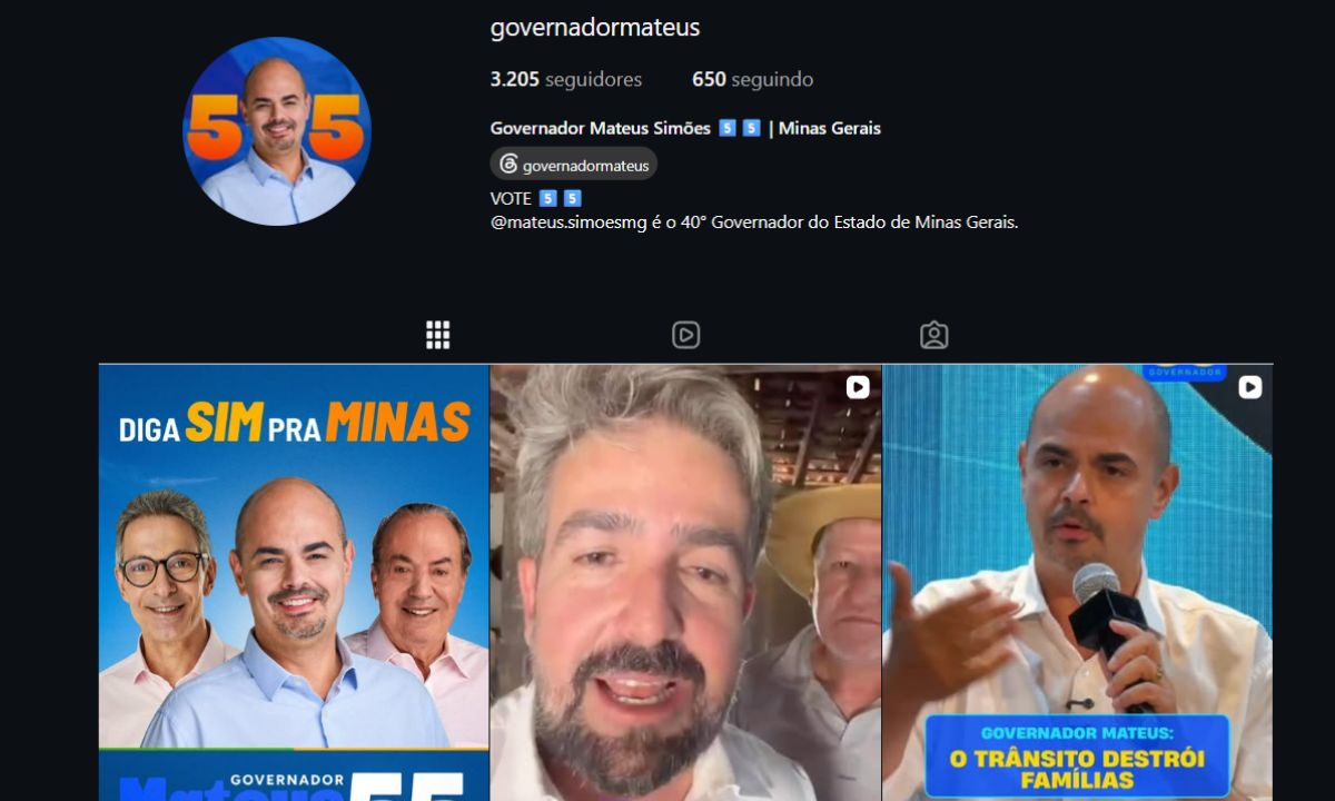 Printscreen retirado da segunda página do governador
