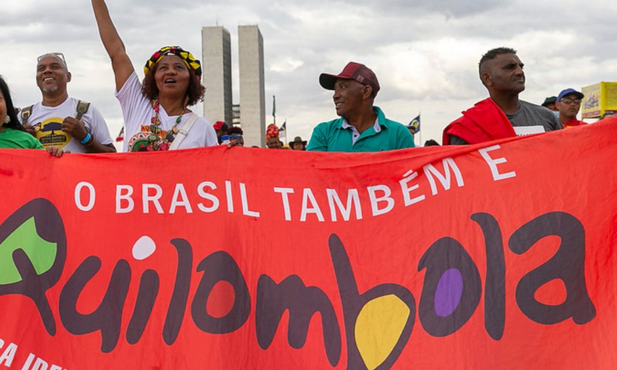 Manifestação de comunidades quilombolas em Brasília
