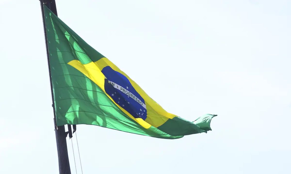 Foto da bandeira do Brasil