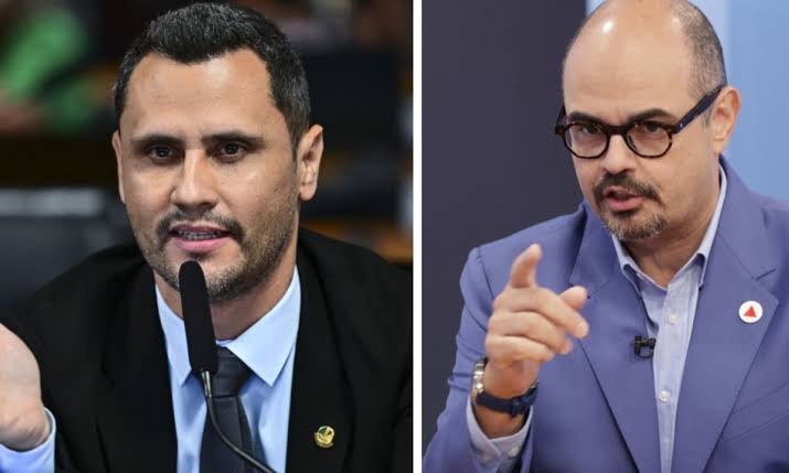 O senador Cleitinho Azevedo e o governador Mateus Simões