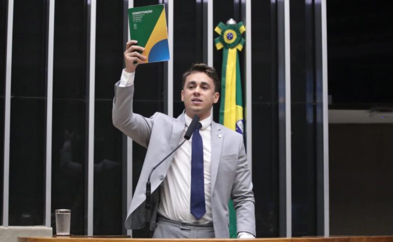 Na foto, o deputado federal Nikolas Ferreira