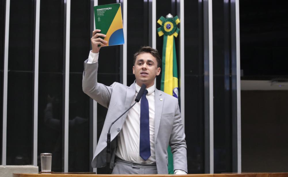 Na foto, o deputado federal Nikolas Ferreira