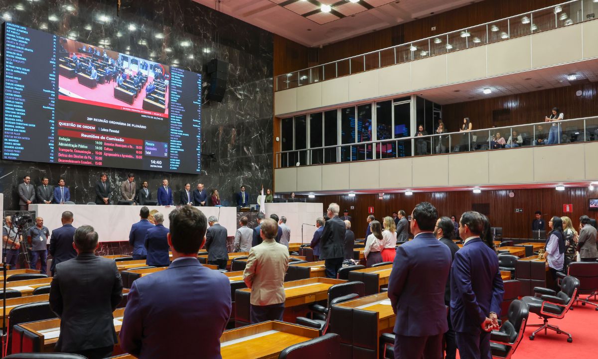 O plenário da Assembleia de Minas